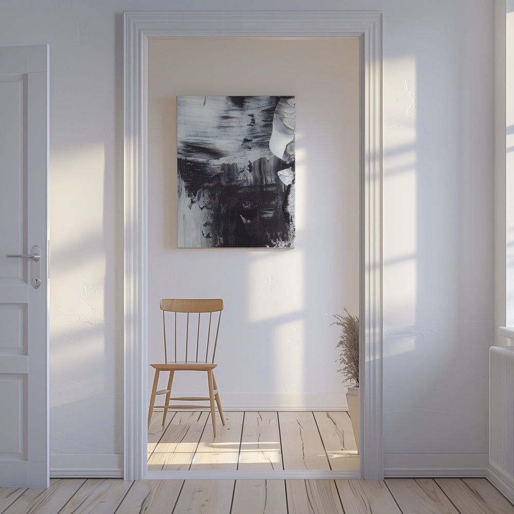 Monochromer Wirbel | Leinwand