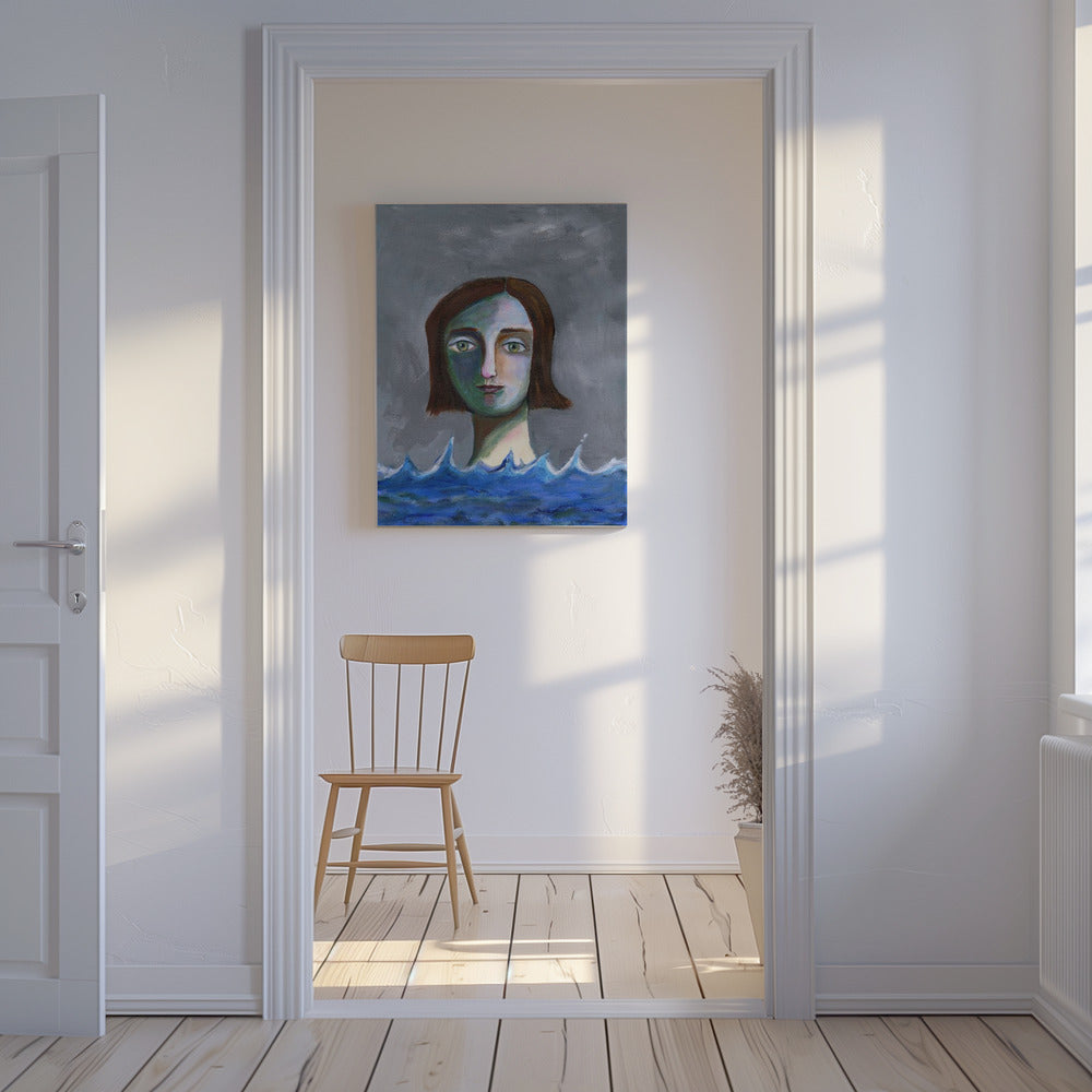 Schwimmendes Mädchen | Leinwand