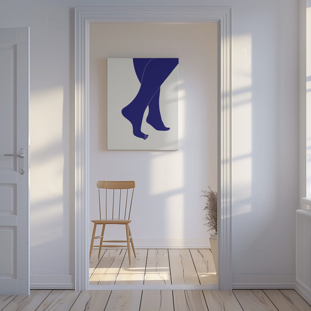 Tip Toe Blau | Leinwand