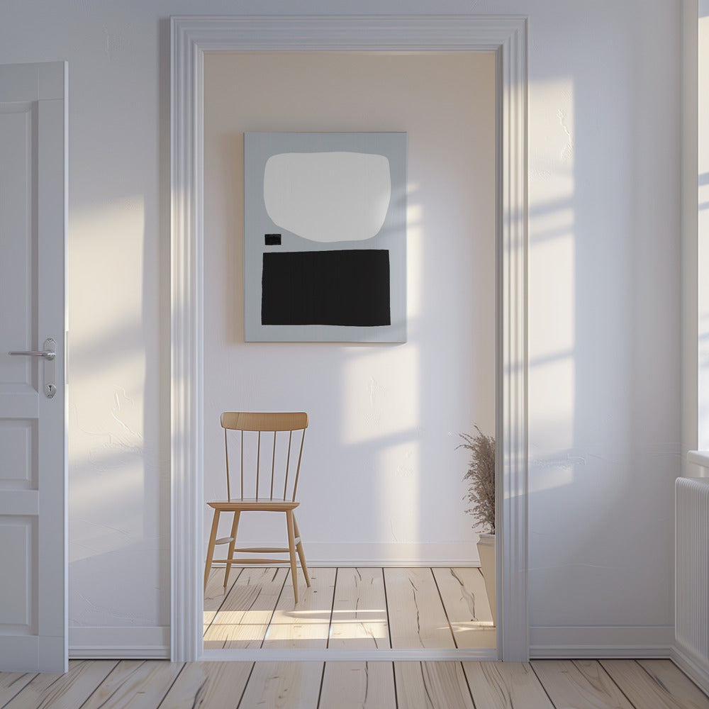 Geometrische Formen in Schwarz und Weiß | Leinwand