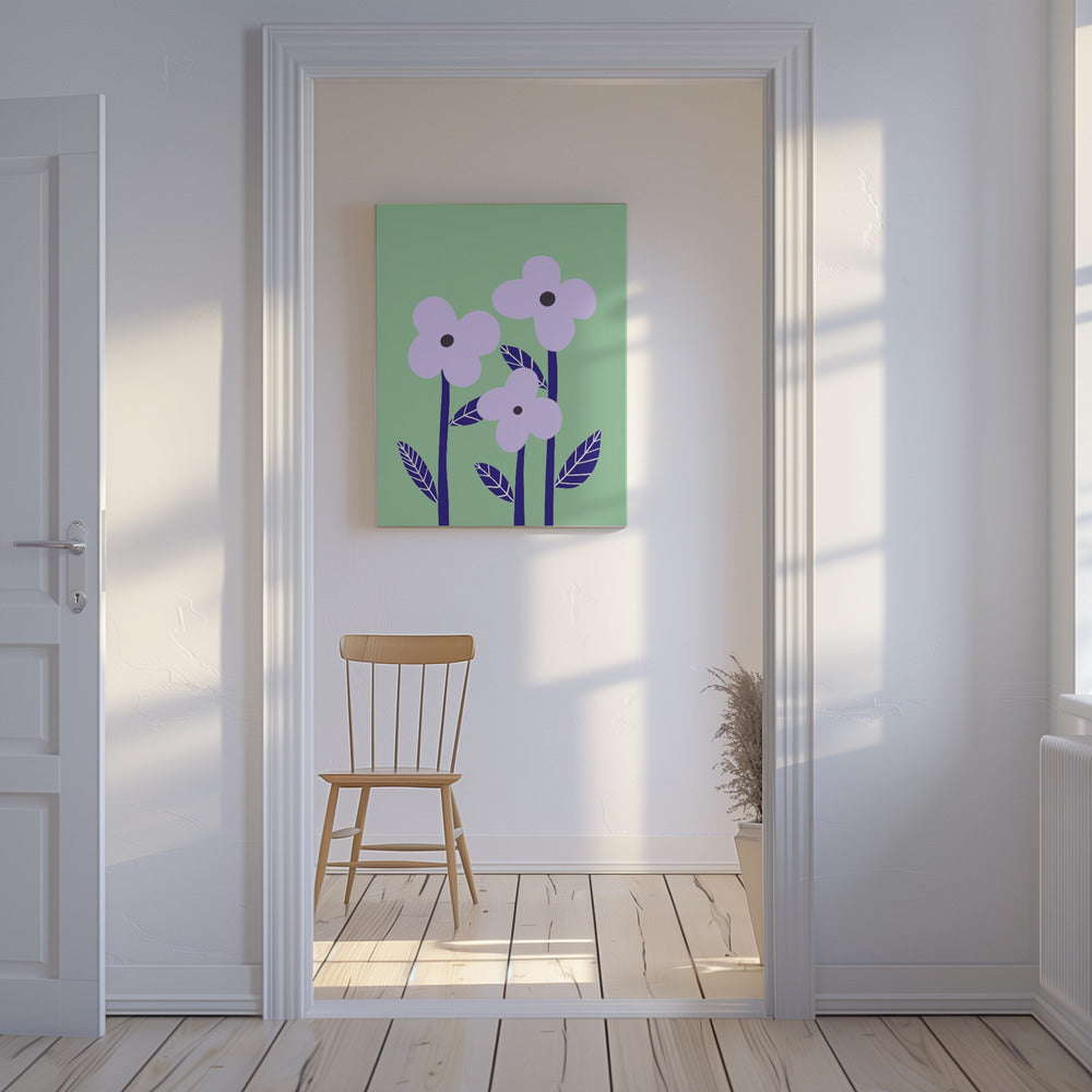 Violette Blüten | Leinwand