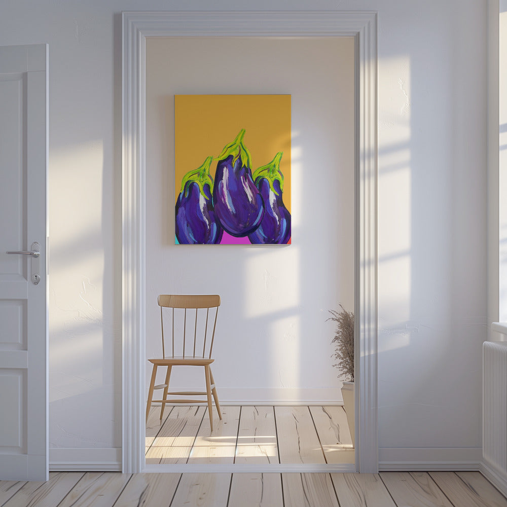 Groovy Aubergines | Leinwand