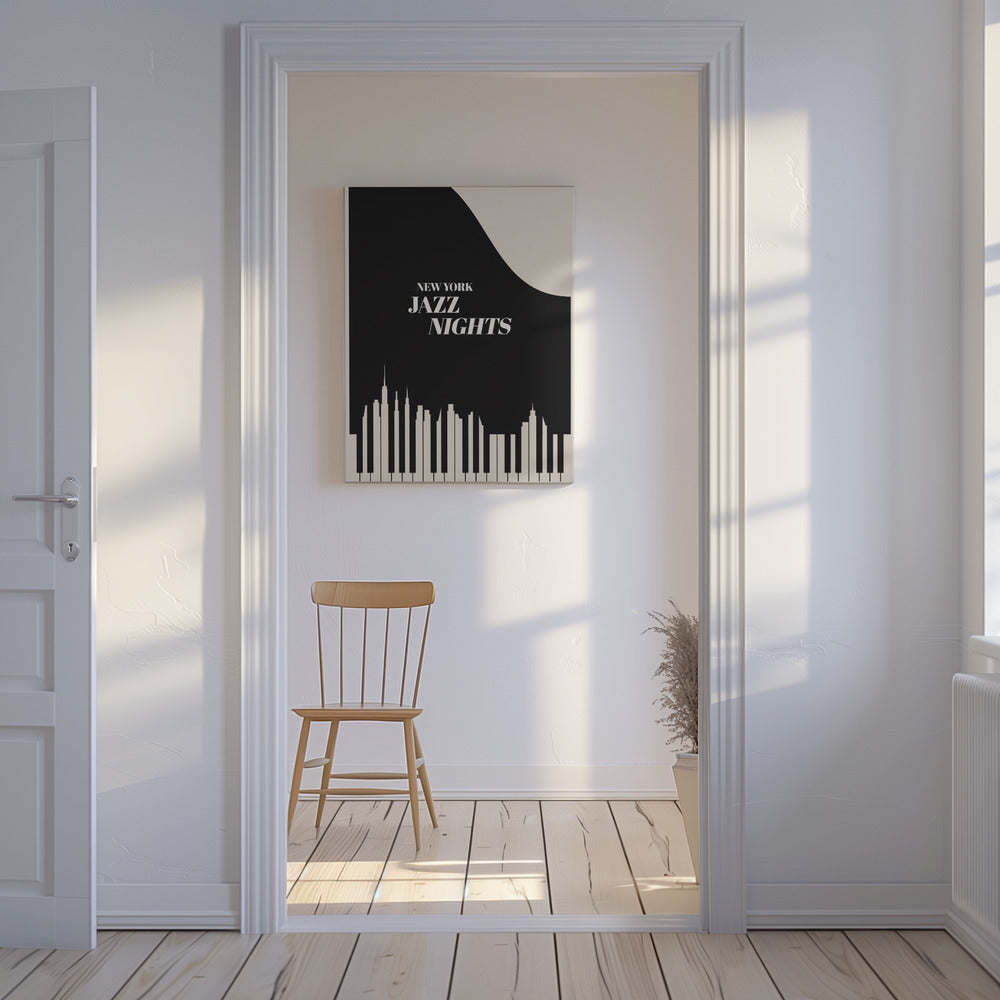 Jazz Nights Nyc Black | Canvas