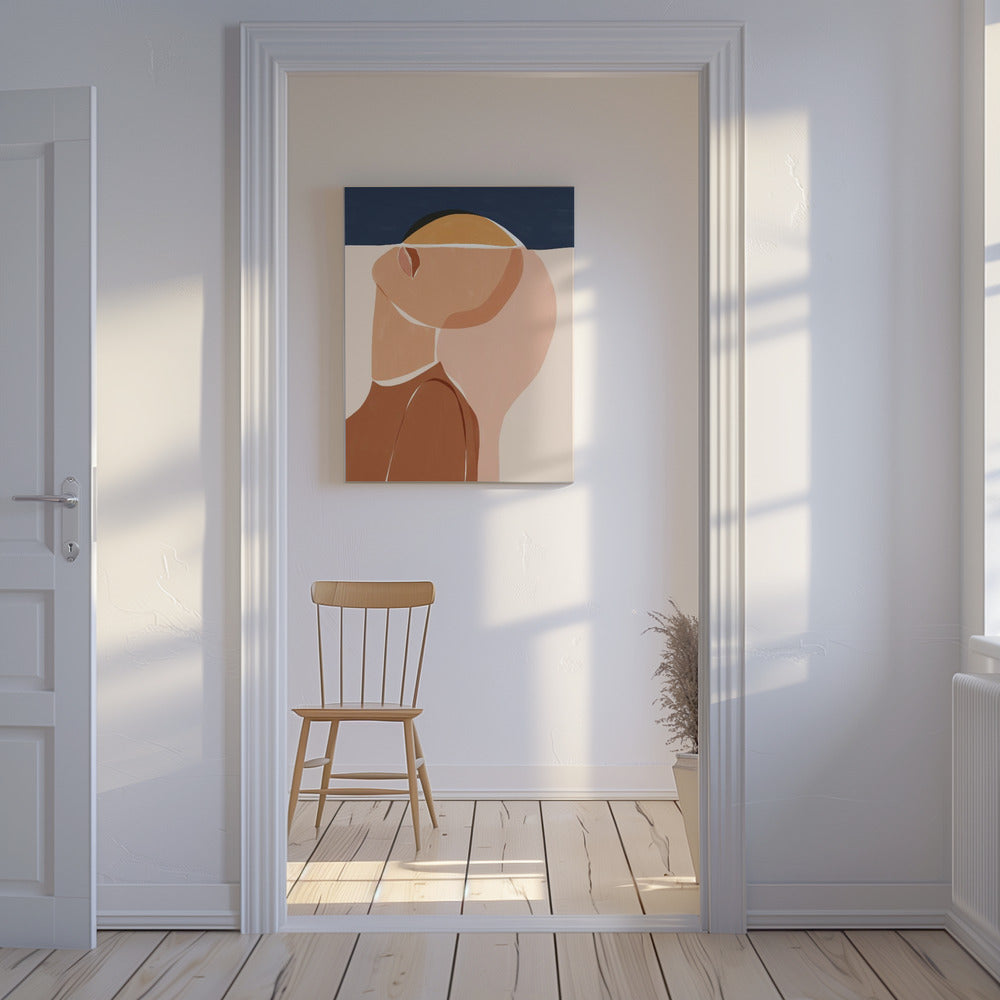 Halbes Gesicht, halbe Sonne | Leinwand