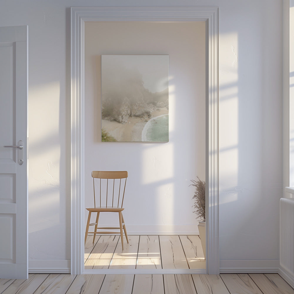 Misty Coastal Haven | Canvas
