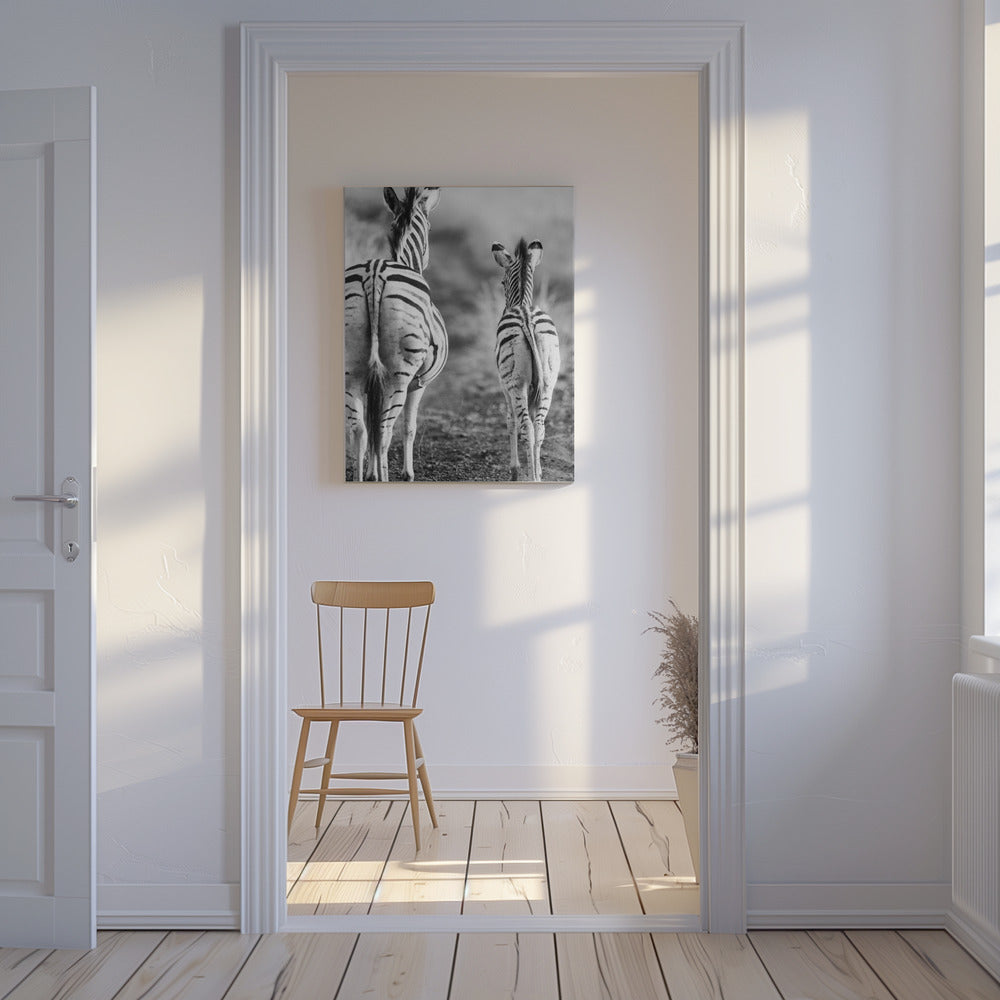 Gestreifte Pferderückseite | Leinwand