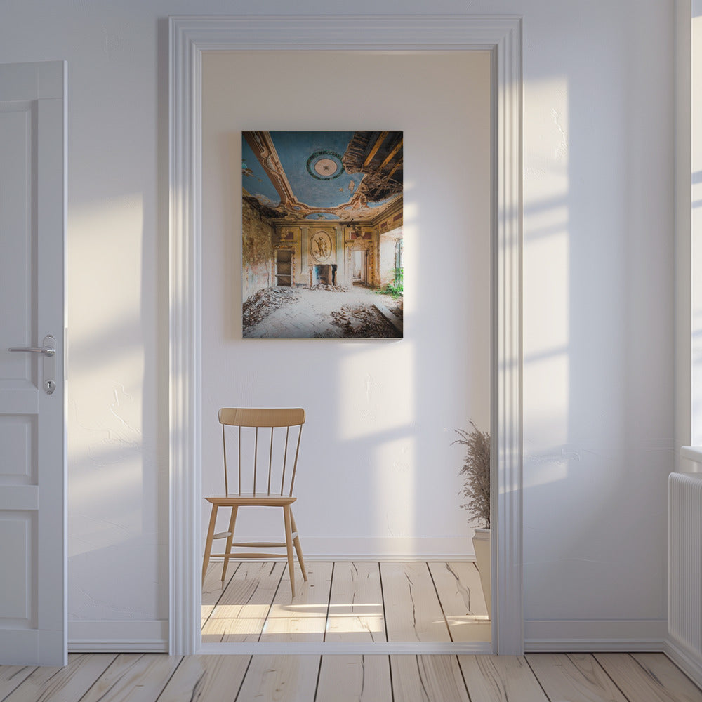 Verlassene Villa mit Fresko | Leinwand