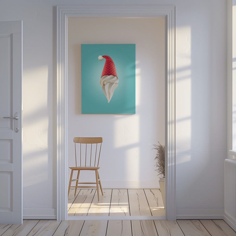 Weihnachtsmänner Creme | Leinwand