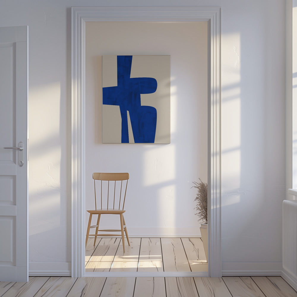 Blaue Harmonieform | Leinwand