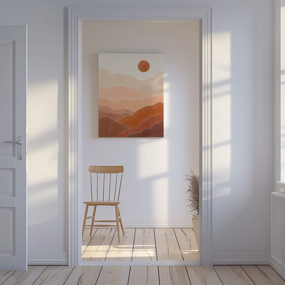 Sonnenaufgang in der Wüste | Leinwand