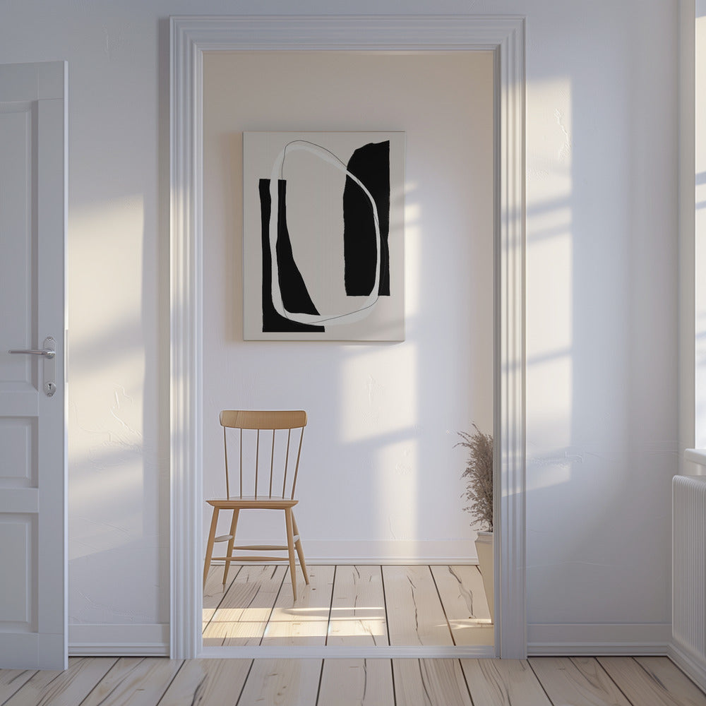 Monochrome geometrische Formen | Leinwand