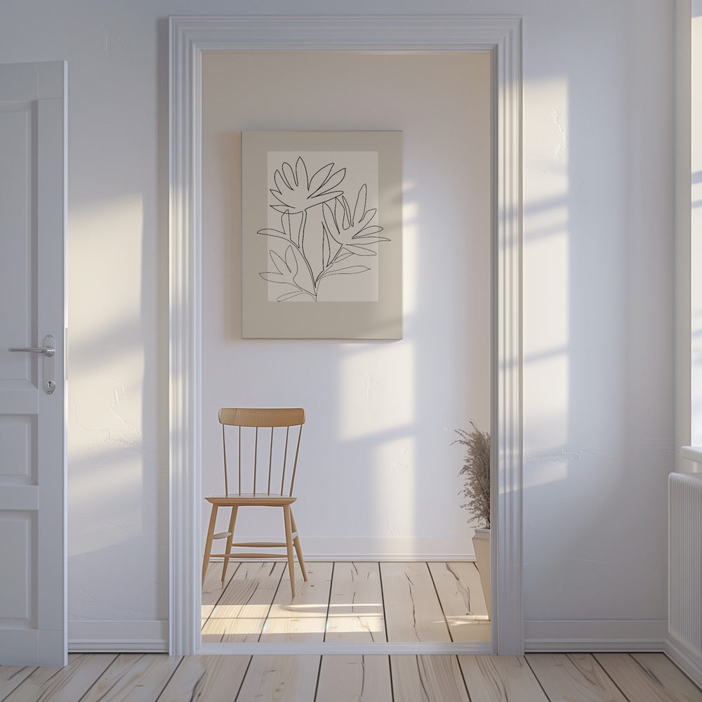 Floral Outline | Canvas
