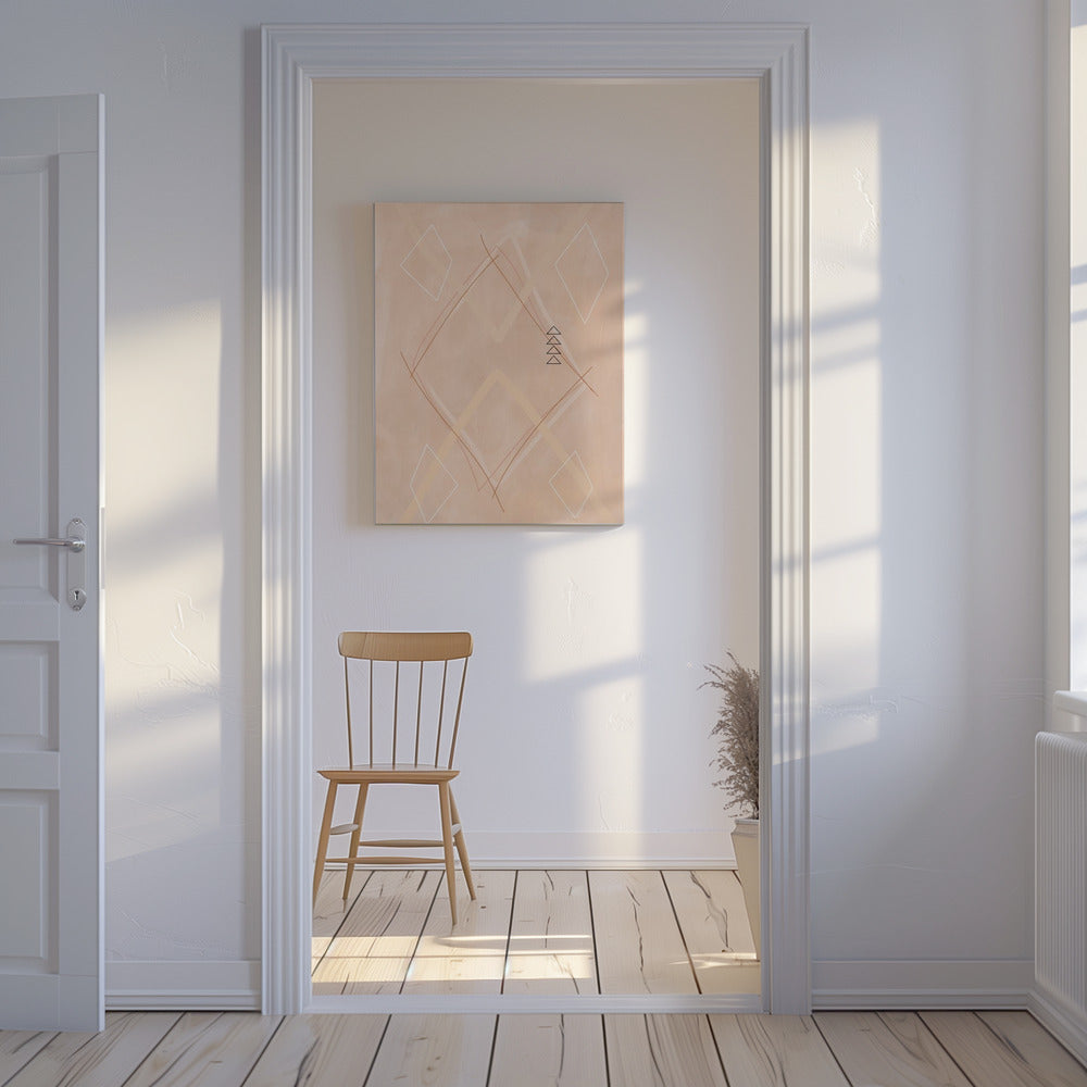 Abstract Geometric Art Beige Tones | Canvas