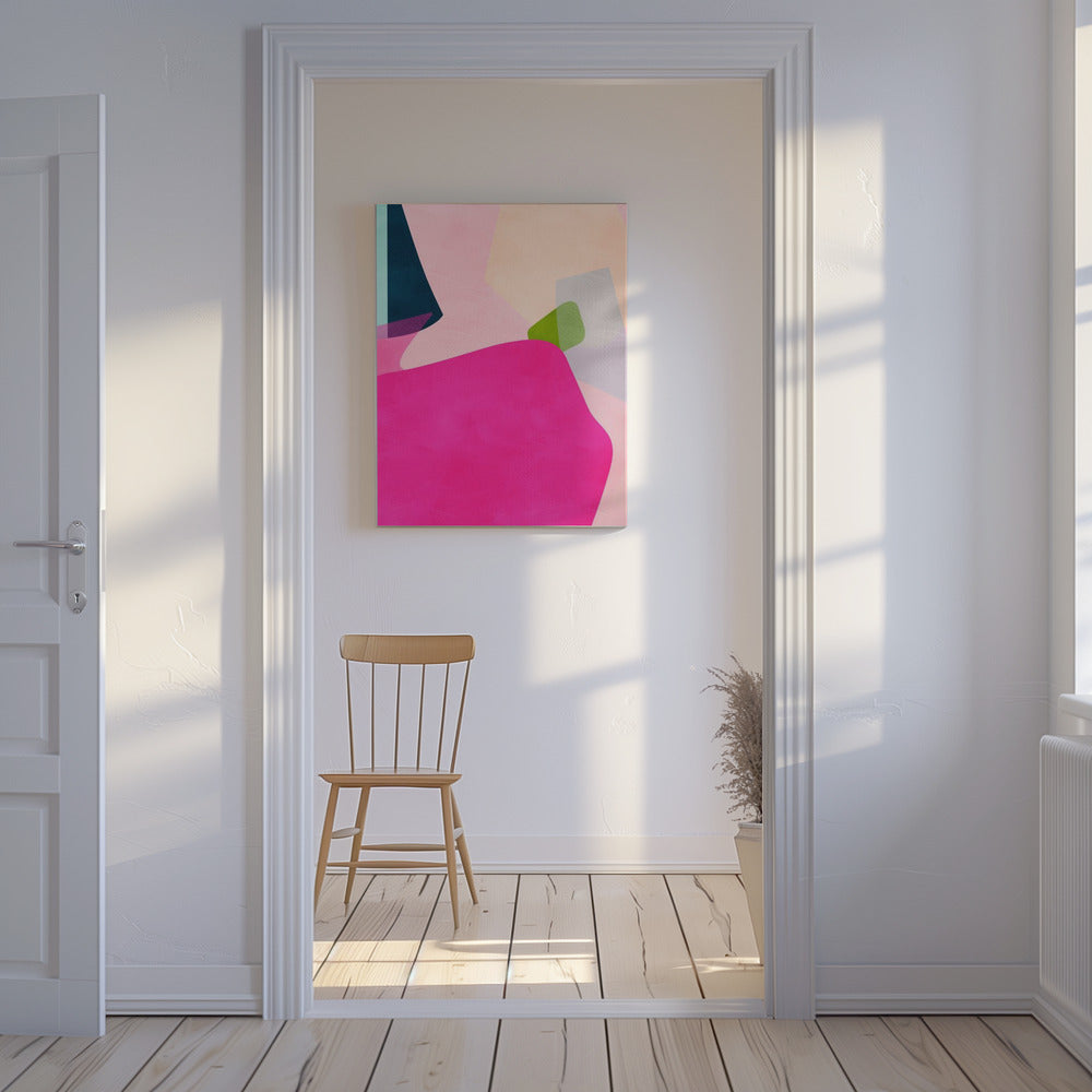 Rosa Pastellform | Leinwand