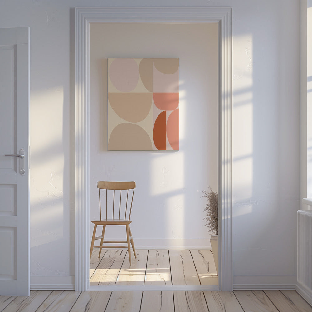 Mid Century Pastell 16 | Leinwand