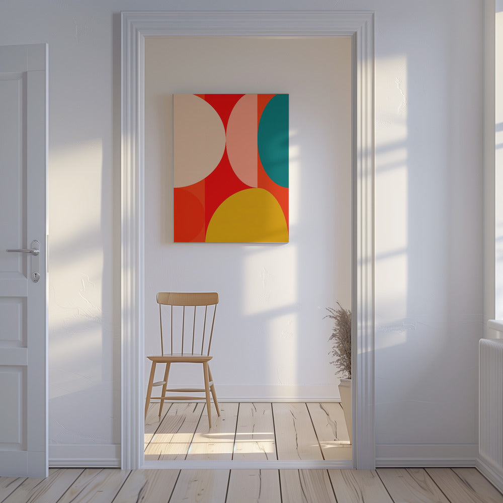 Mid Century Pastell 13 | Leinwand