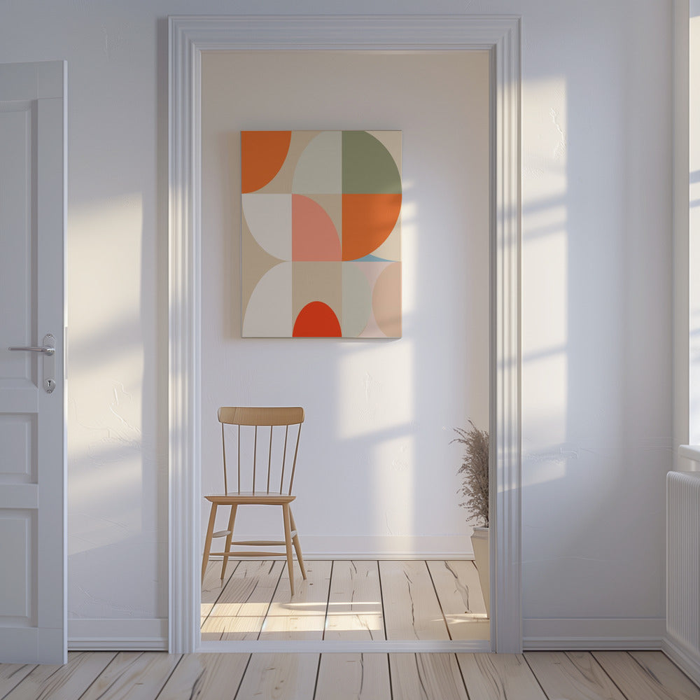 Mid Century Pastell 12 | Leinwand