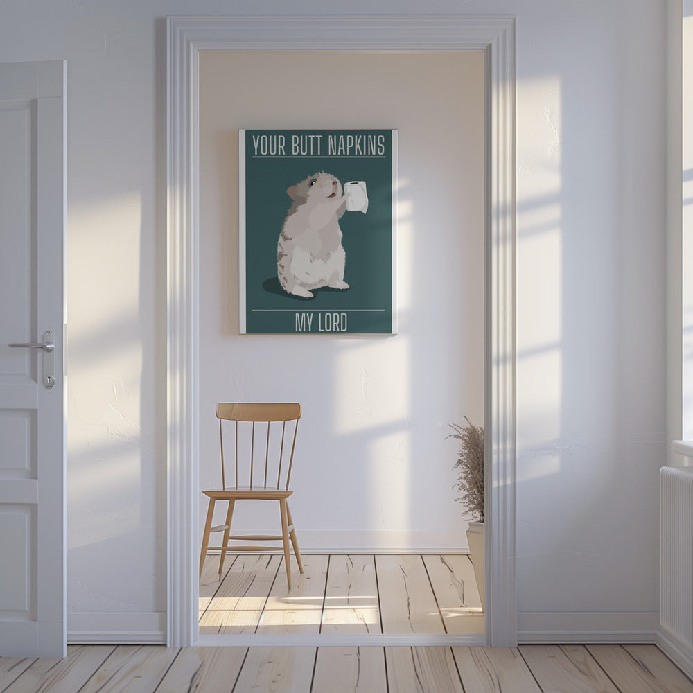 Deine Po-Servietten, mein Herr | Leinwand