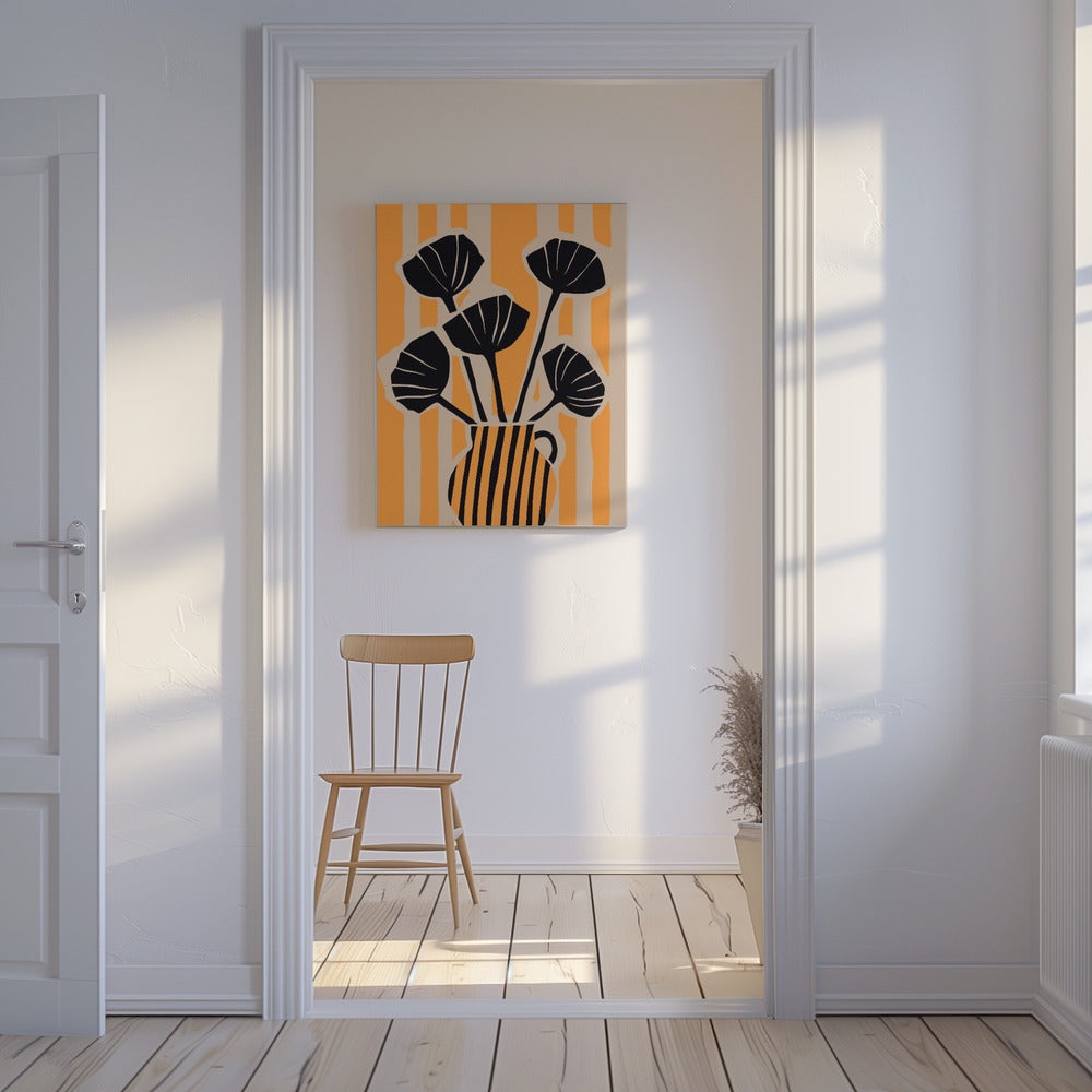 Bold Floral Stripes | Canvas