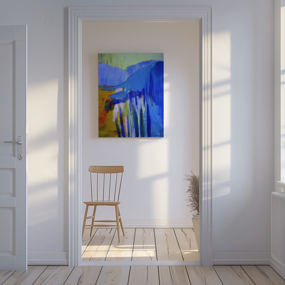Blaue Kaskadenträume | Leinwand