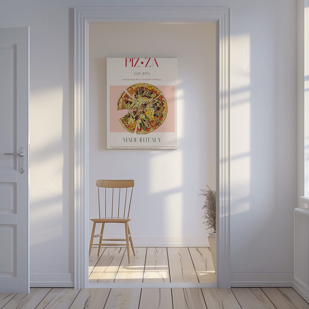 Stück italienische Pizza | Leinwand