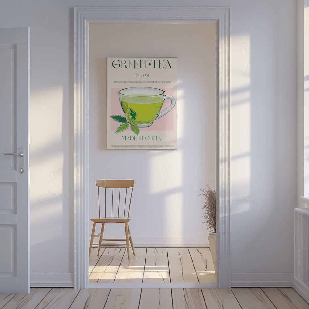 Frischer grüner Tee | Leinwand
