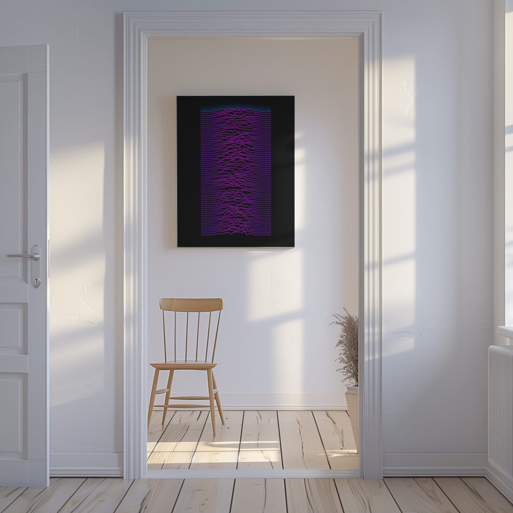 220116 Neon Wellenform | Leinwand