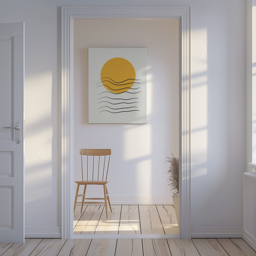 Goldene Welle Sonnenuntergang | Leinwand