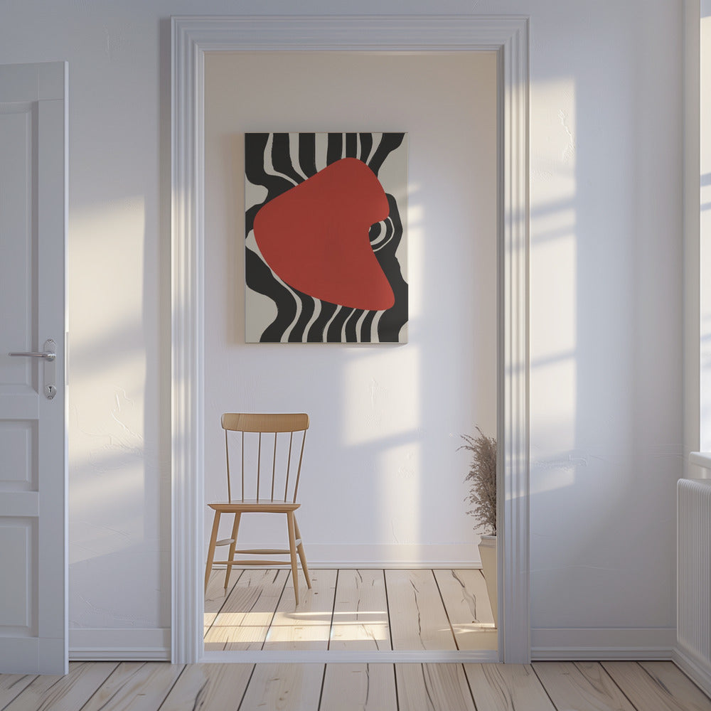 Crimson Wave Pulse | Canvas