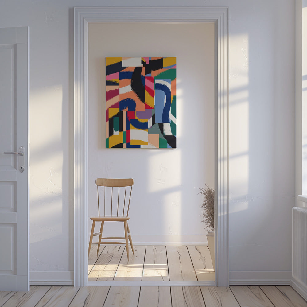 Shapes with Dynamic Brushstrokes | Canvas