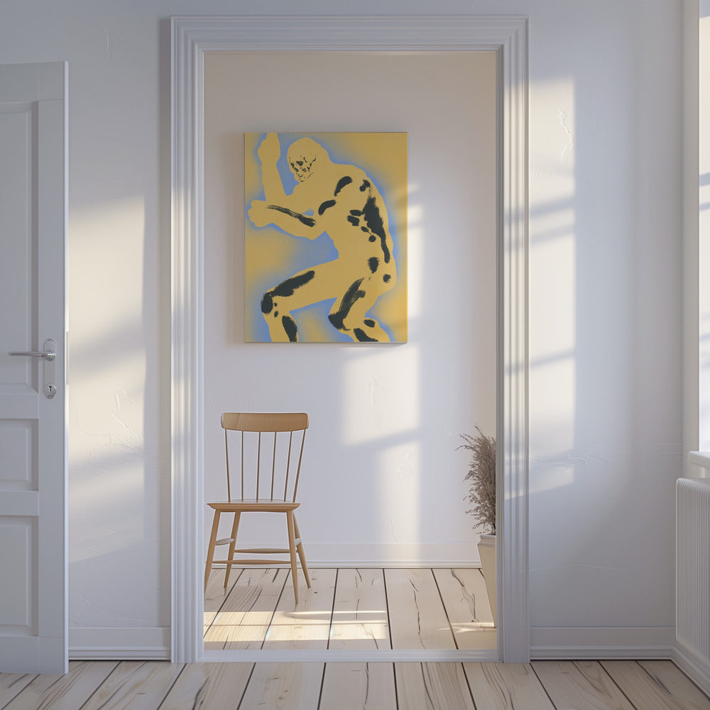 Skeletal Figure in Dynamic Pose | Canvas