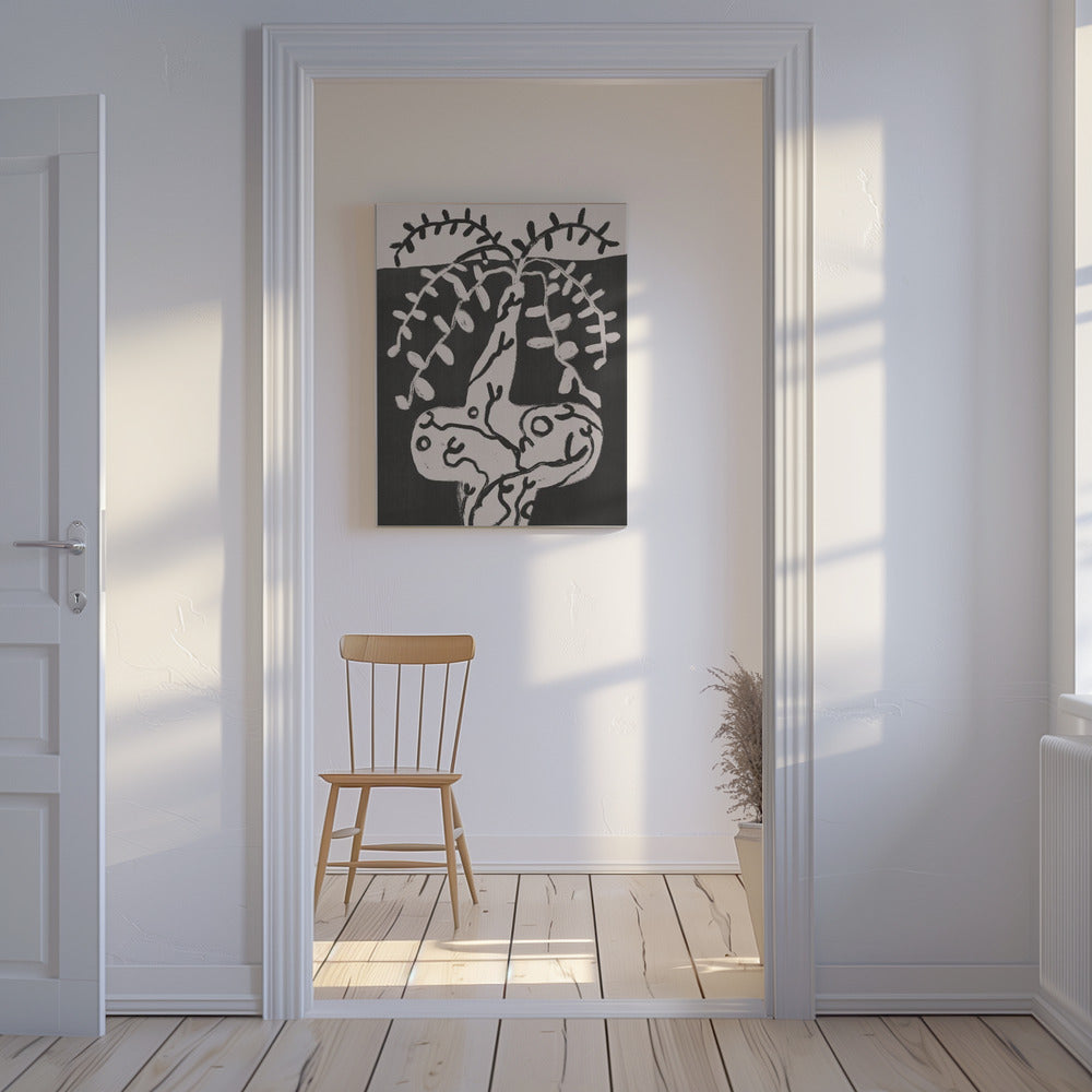 Rustic Pot Plant On the Table | Canvas