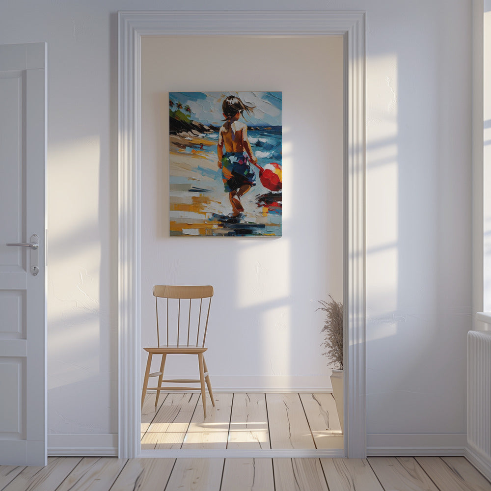 Boy On The Beach | Canvas