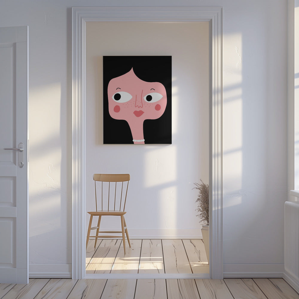 Quirky Pink Face | Canvas