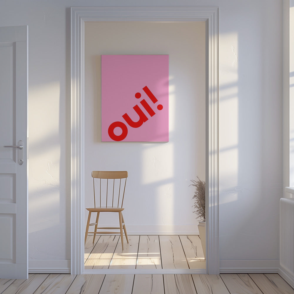 Oui in Bold Letters | Canvas