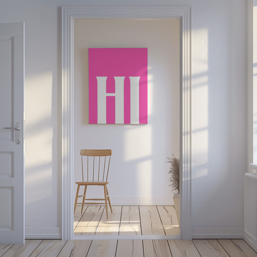 Bold Pink Greeting | Canvas