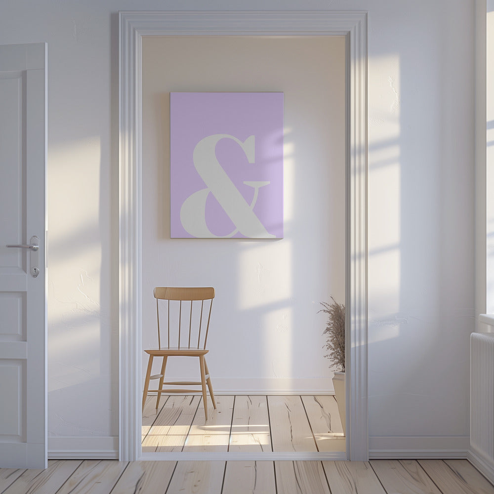 Lavender Ampersand | Canvas