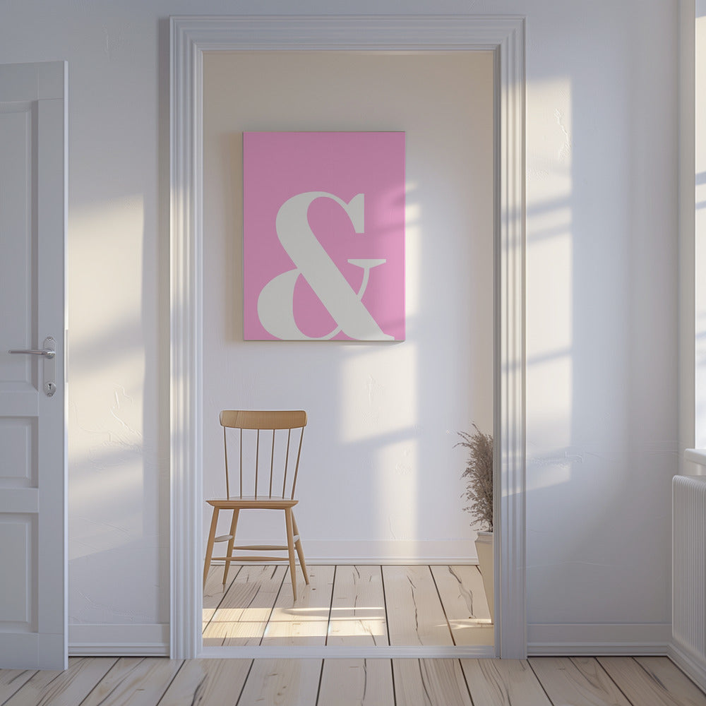 Pink Ampersand Charm | Canvas