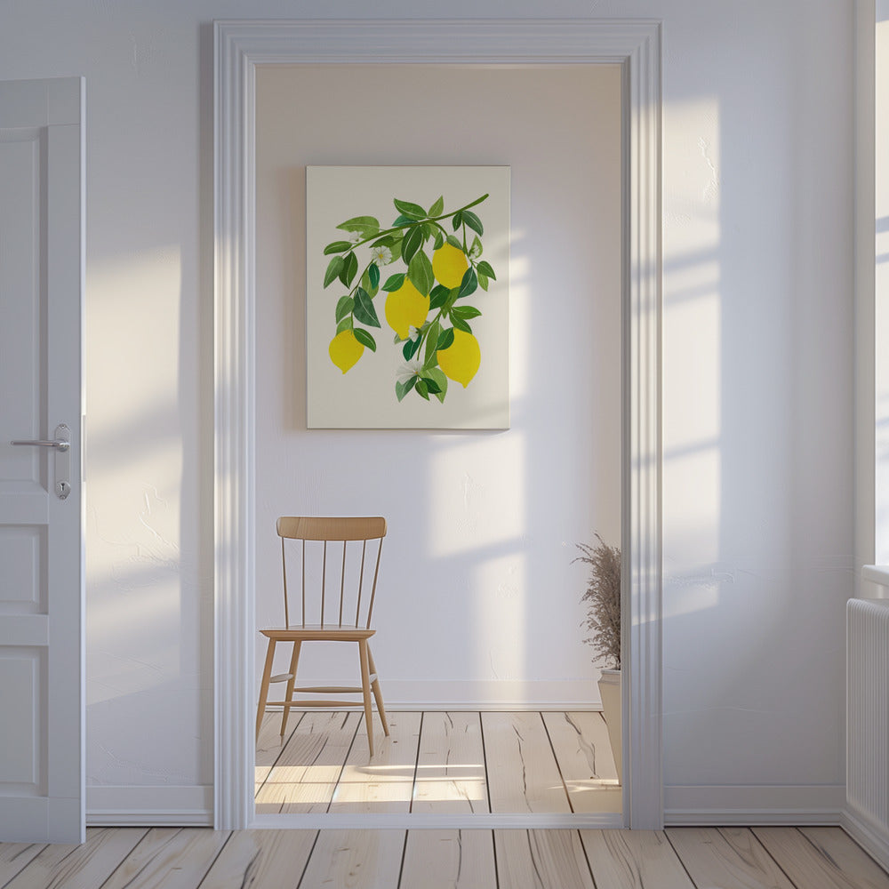 Sonnige Zitronen 4x5 | Leinwand
