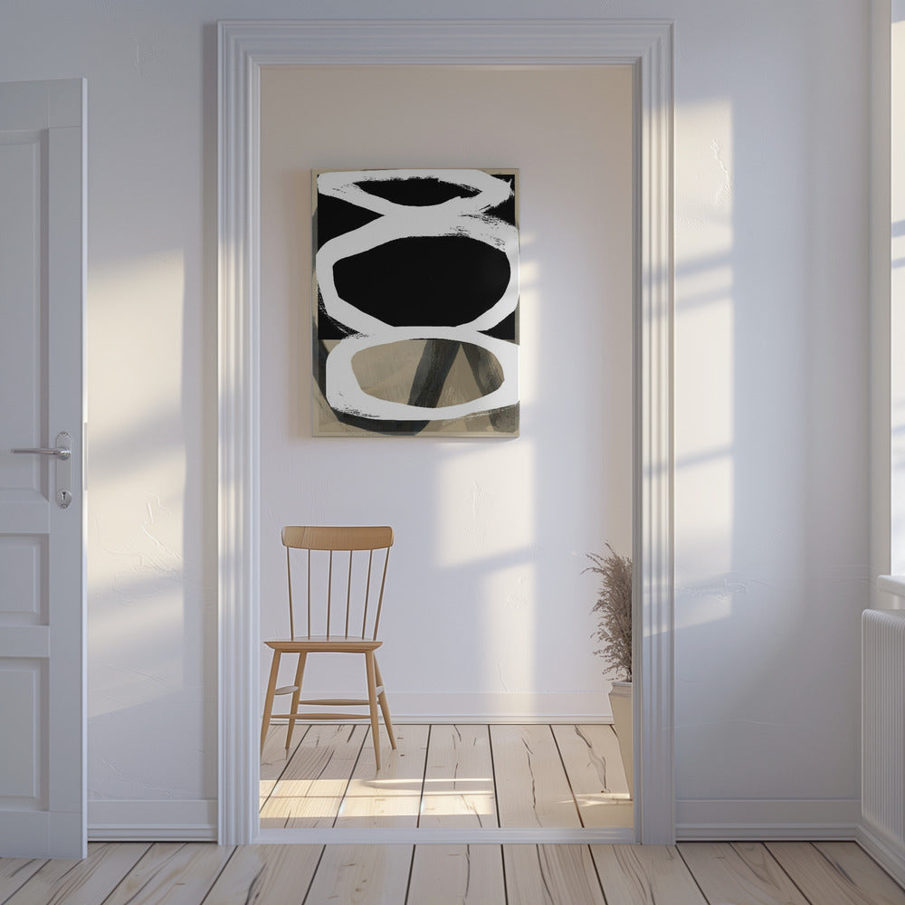 Kräftiges Schwarz auf Weiß Nr. 4 | Leinwand