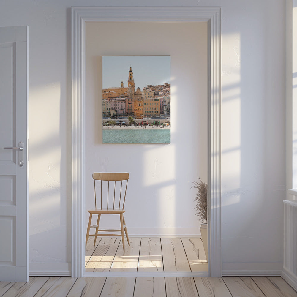 Skyline von Menton | Leinwand