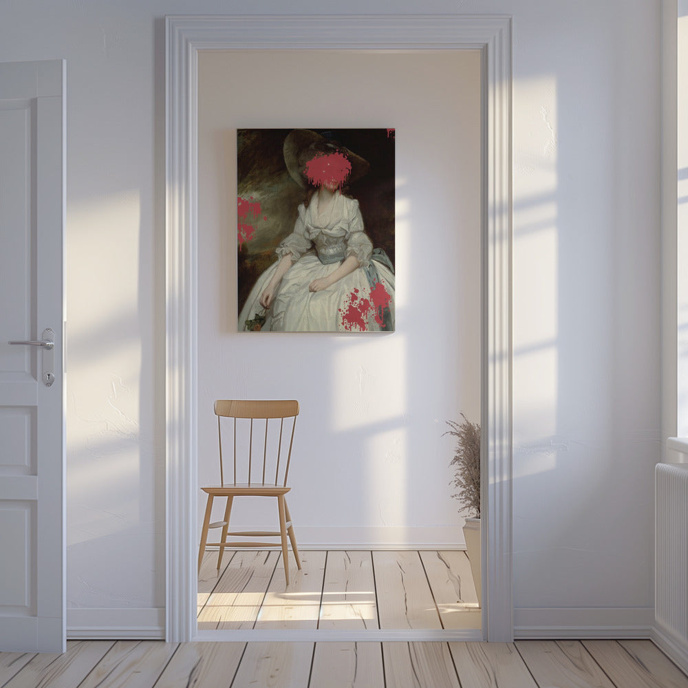 Renaissance Red Splash - Veränderte Kunst | Leinwand