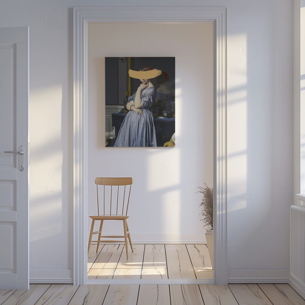 Classic Oil Painting and Yellow Splash | Canvas