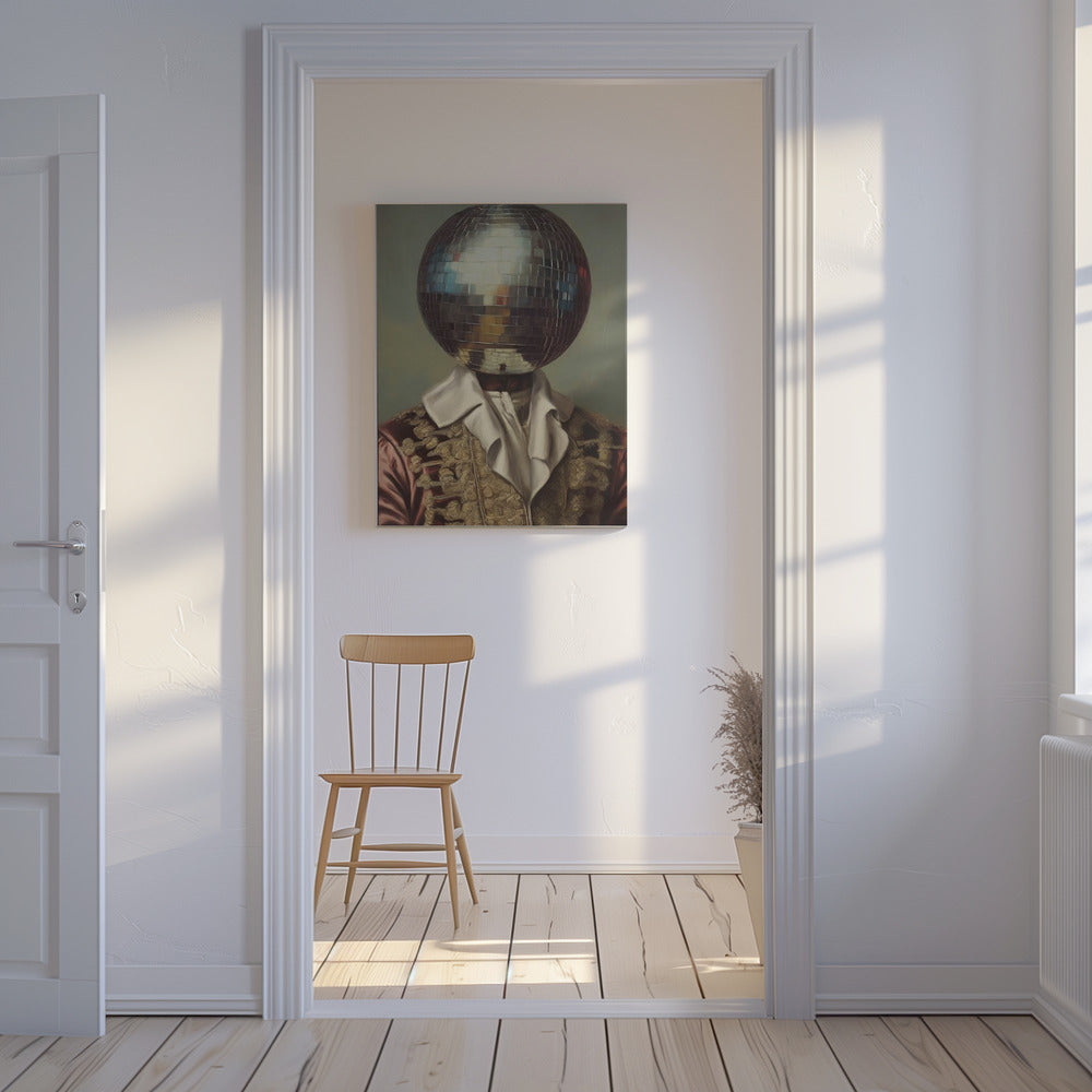 DiscoHead King / Veränderte Collage-Kunst | Leinwand