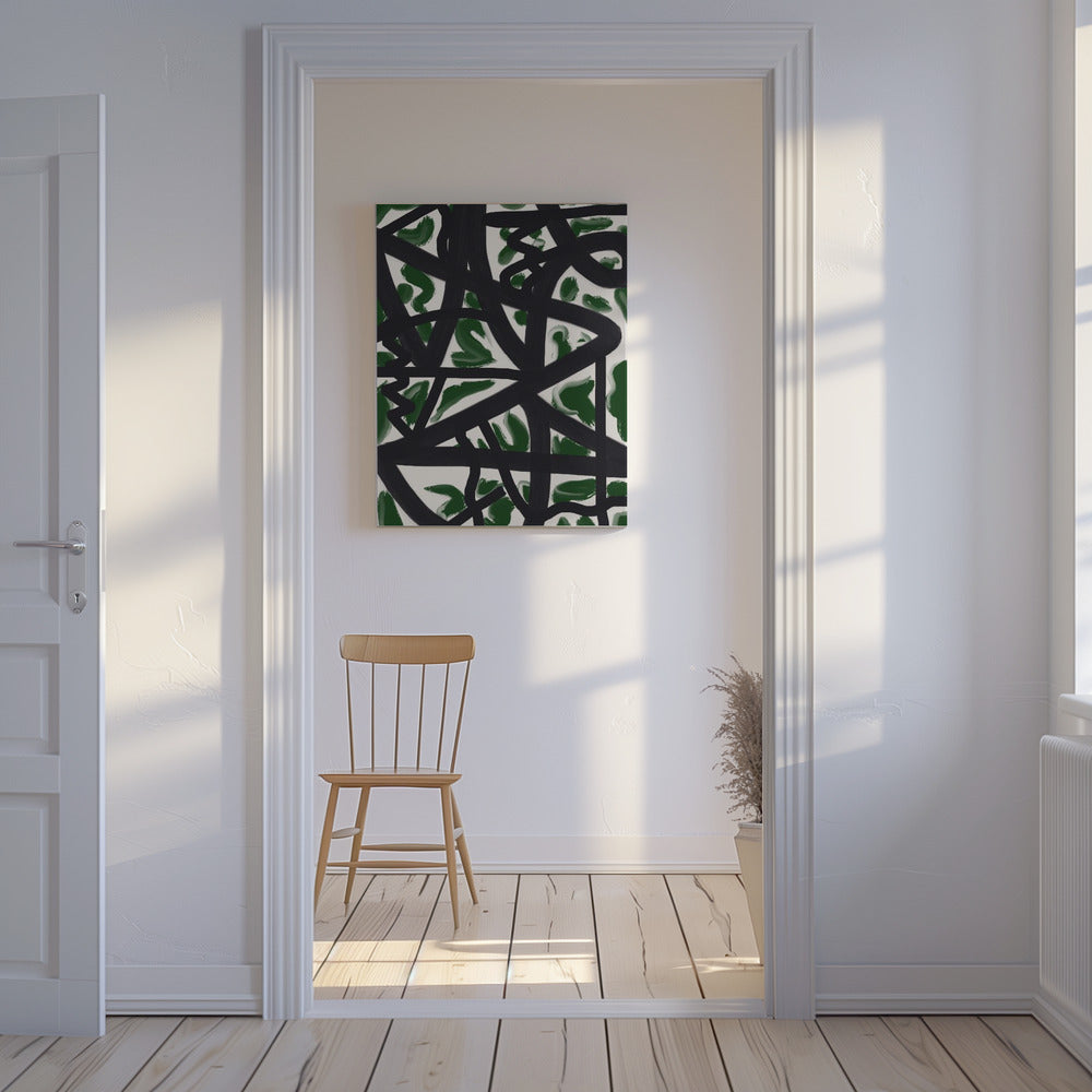 Black Lines Over A White Background | Canvas