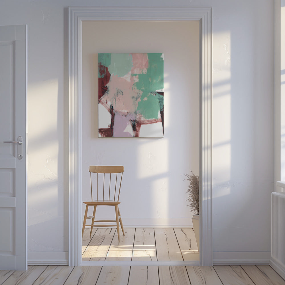 Blau Rosa Düster Abstrakt 3 | Leinwand