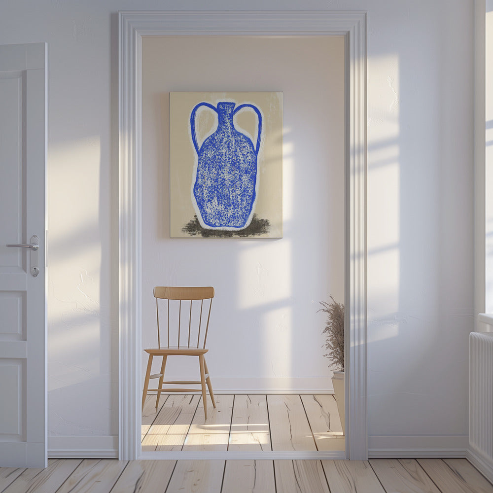 Große blaue Vase | Leinwand