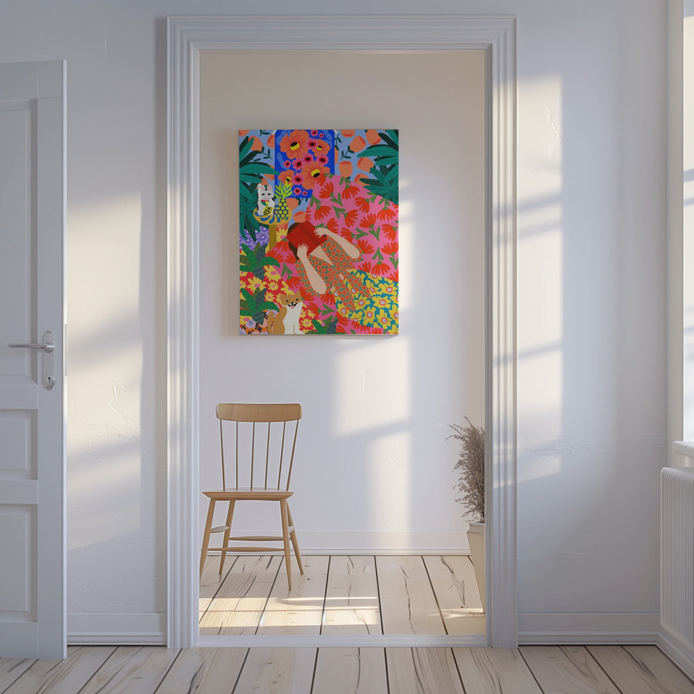 Gemusterte Flucht | Leinwand