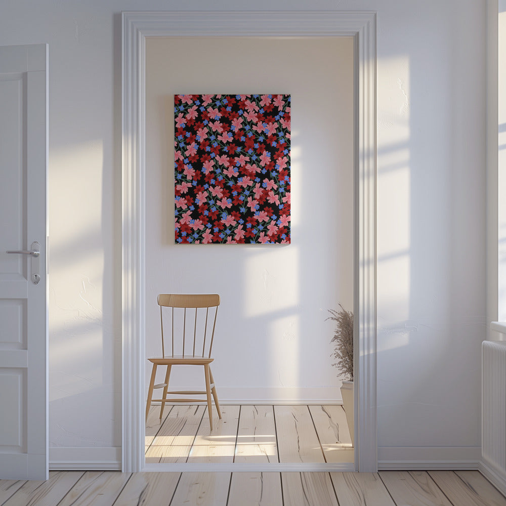 9933x14043 Din 50 Romantische Blumen | Leinwand