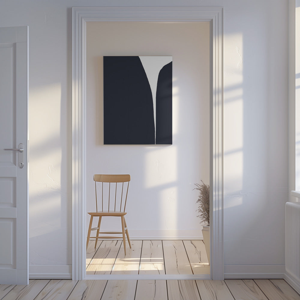 Minimalistische Linien und ein markanter Farbkontrast | Leinwand